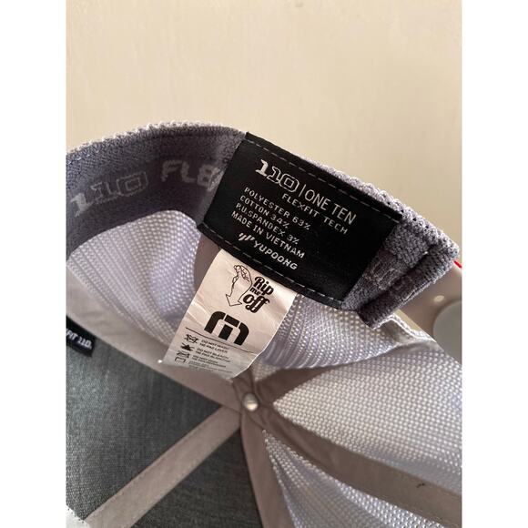 TRAVIS MATHEW FlexFit 110 Gray Trucker Snapback Cap 'Always on Holiday" - Picture 9 of 11